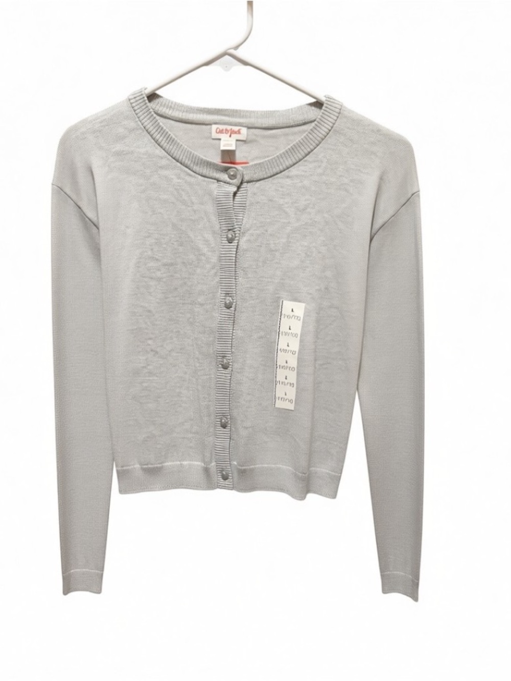Cat & Jack Light Gray Cropped Button Cardigan